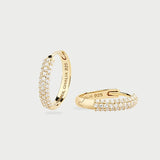 GOLD PAVÉ EAR HOOPS