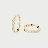 GOLD PAVÉ EAR HOOPS