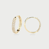 GOLD PAVÉ EAR HOOPS
