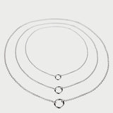 ROLO CHAIN CHARM NECKLACE SILVER