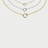 ROLO CHAIN CHARM NECKLACE SILVER