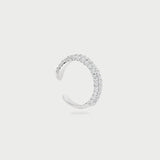 SINGLE SILVER PAVÉ EAR CUFF