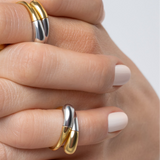 GOLD SLEEK MOON RING