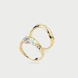 DOUBLE MOON TWIST RING