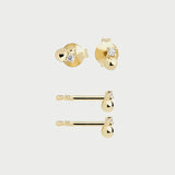 BEADS STUDS EARRINGS GOLD
