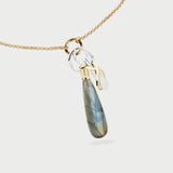 MOON CHARMS LABRADORITE PENDANT