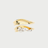 DOUBLE MOON TWIST RING