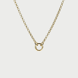 ROLO CHAIN CHARM NECKLACE GOLD