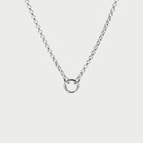 ROLO CHAIN CHARM NECKLACE SILVER