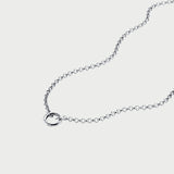 ROLO CHAIN CHARM NECKLACE SILVER