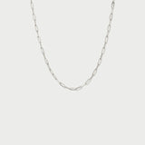 CABLE CHAIN NECKLACE SILVER