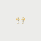 DROPS STONES STUDS EARRINGS