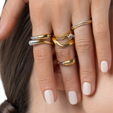 GOLD SLEEK MOON RING