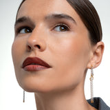 LONG LUNAR ROLO CHAIN EARRINGS