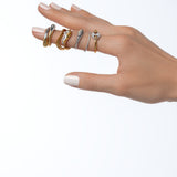 DOUBLE MOON TWIST RING