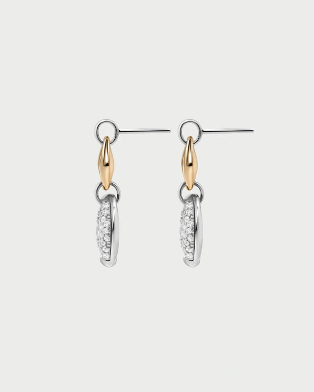 DOUBLE PAVE INFINITY LOOP EARRING