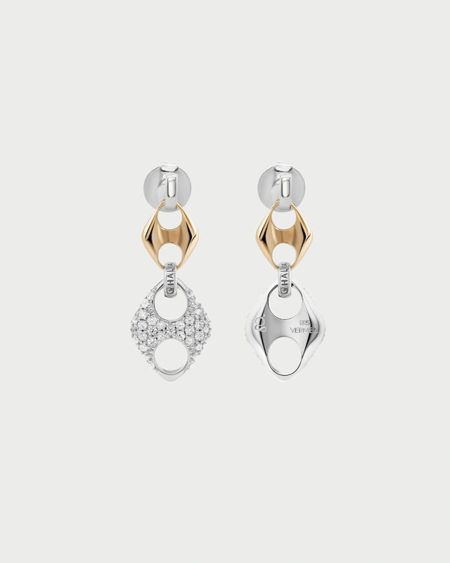 DOUBLE PAVE INFINITY LOOP EARRING