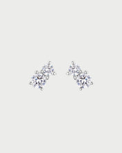 TWO PAVE STUDS SILVER
