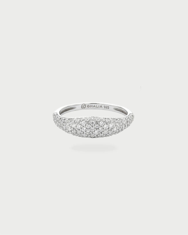 PAVE DAINTY RING SILVER