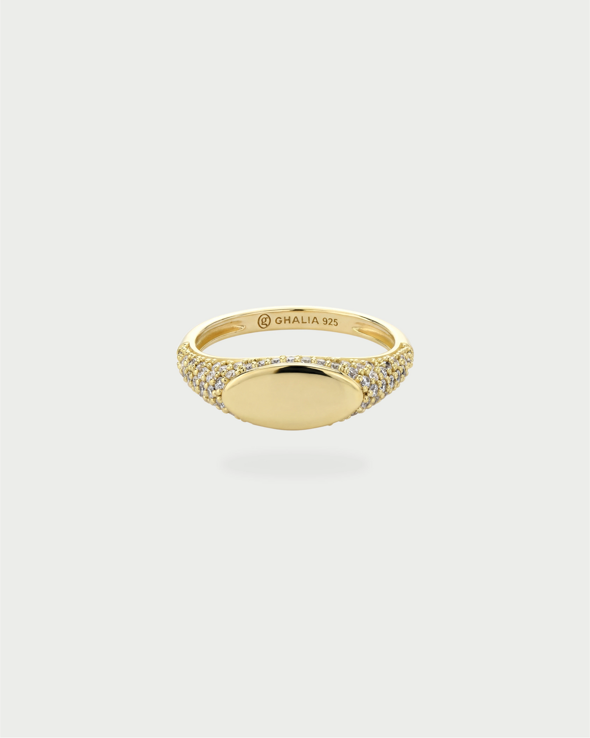 PAVE INITIAL RING GOLD