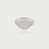 PAVE SIGNET RING SILVER