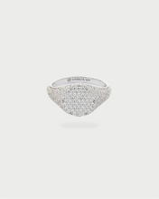PAVE SIGNET RING SILVER