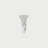 PAVE SIGNET RING SILVER