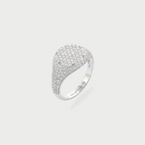 PAVE SIGNET RING SILVER