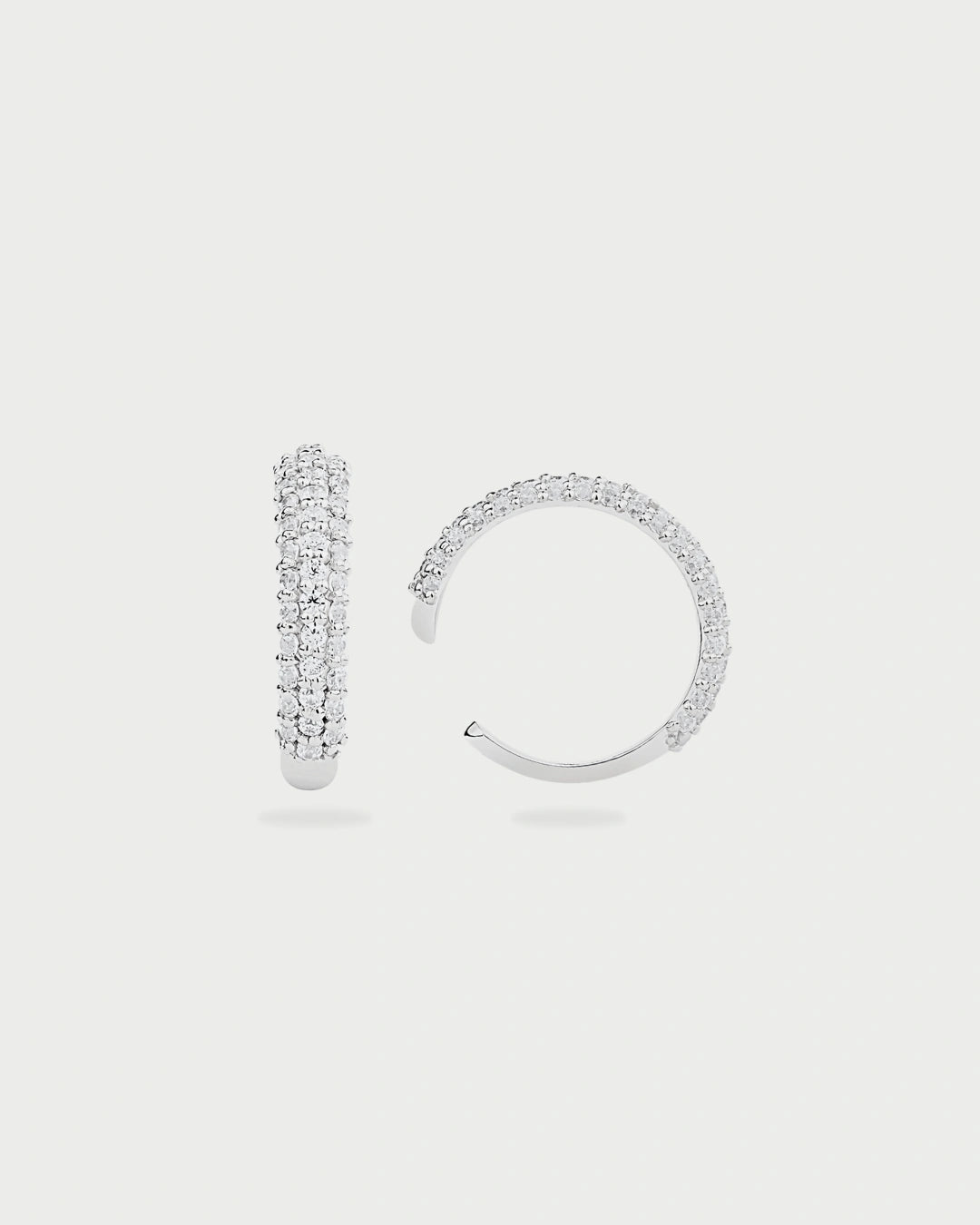SINGLE SILVER PAVE EAR CUFF