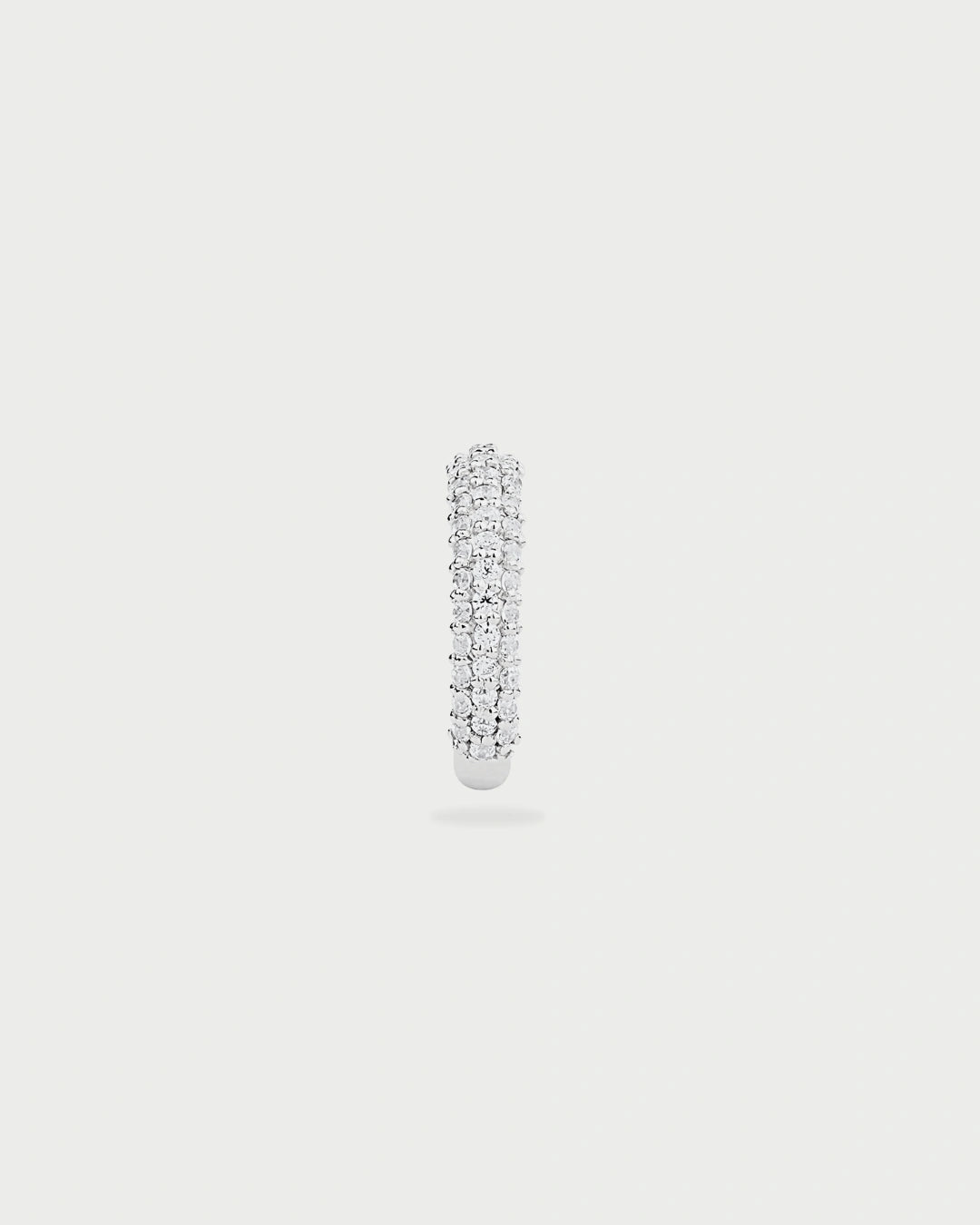 SINGLE SILVER PAVE EAR CUFF