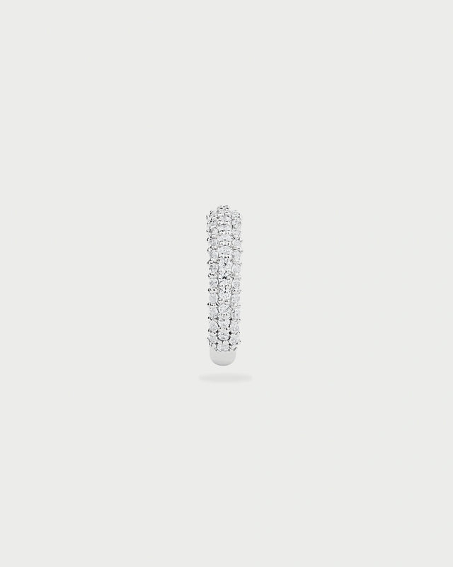 SINGLE SILVER PAVE EAR CUFF