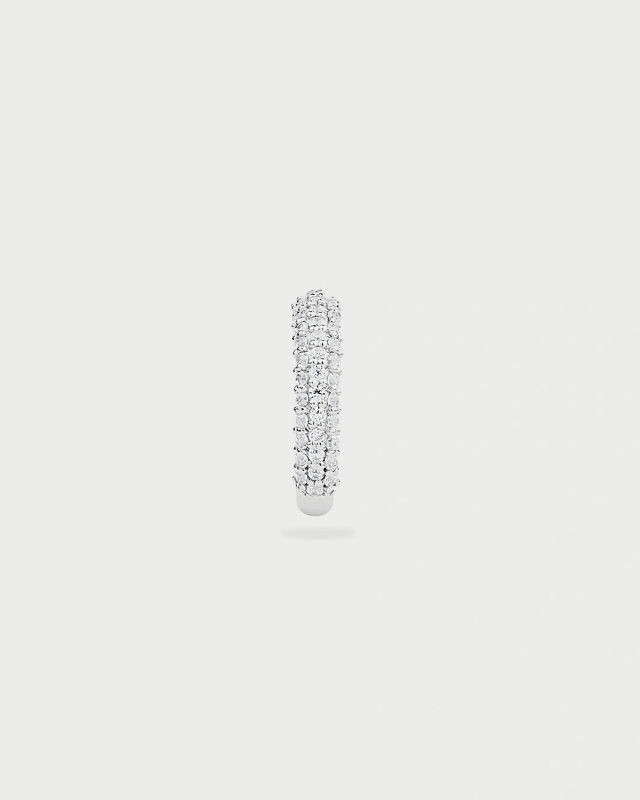 SINGLE SILVER PAVE EAR CUFF