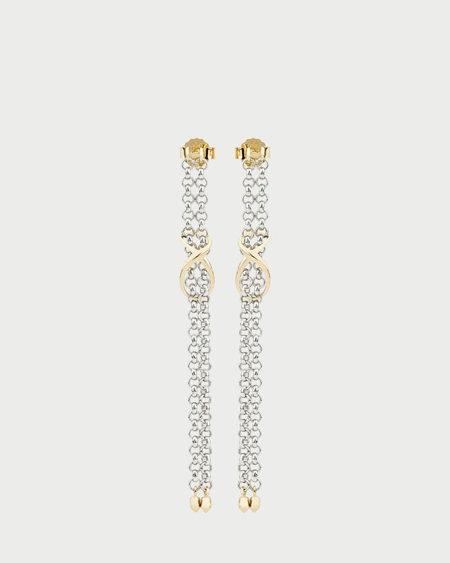 LONG LUNAR ROLO CHAIN EARRINGS