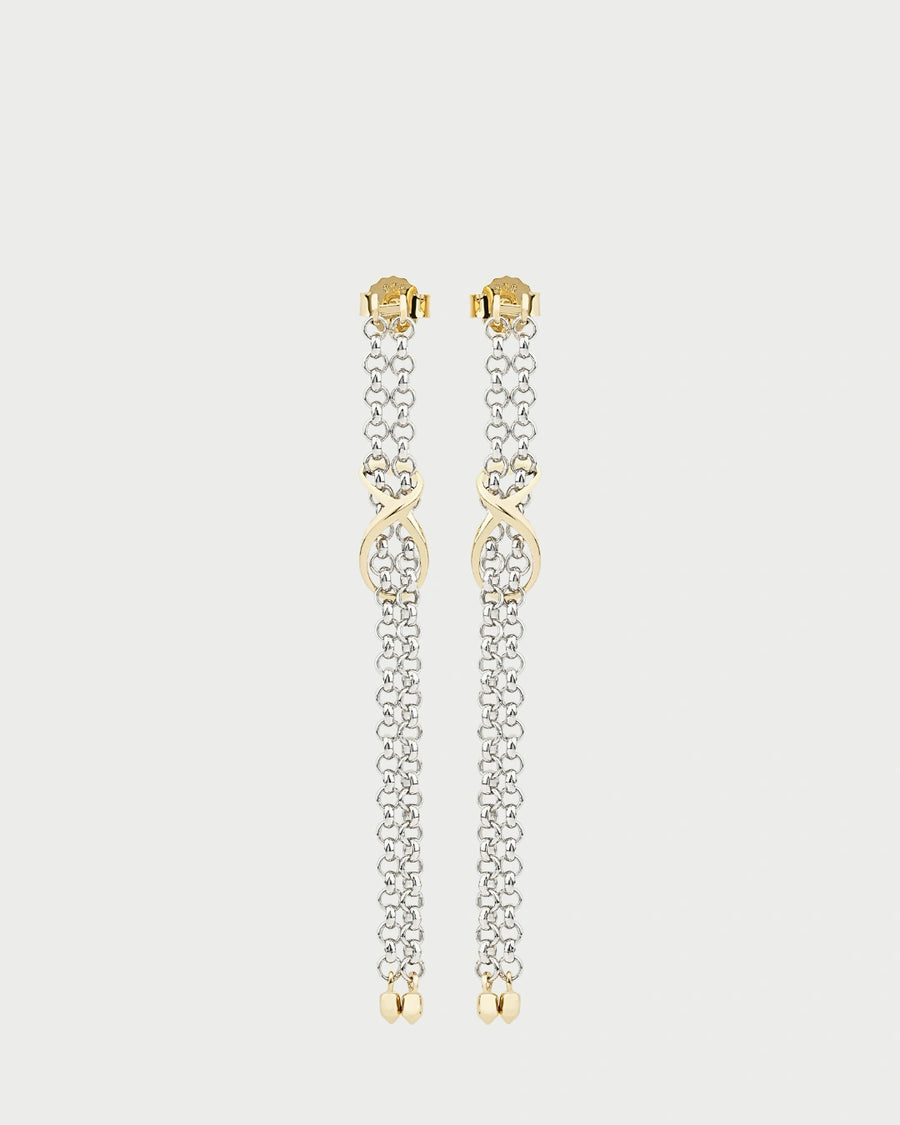 LONG LUNAR ROLO CHAIN EARRINGS