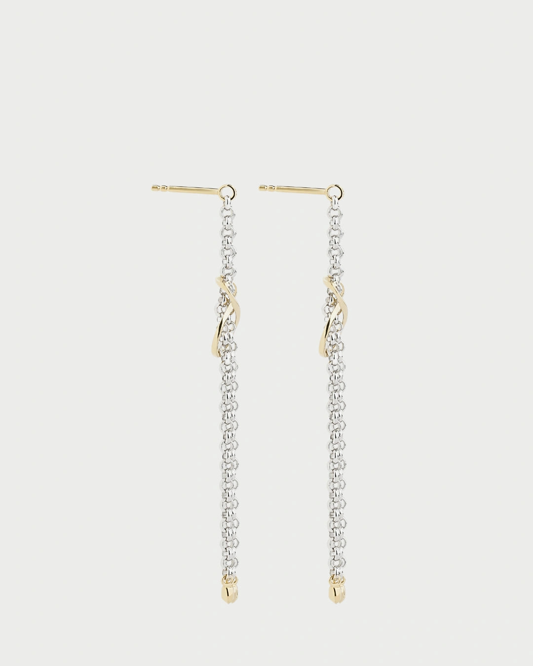 LONG LUNAR ROLO CHAIN EARRINGS