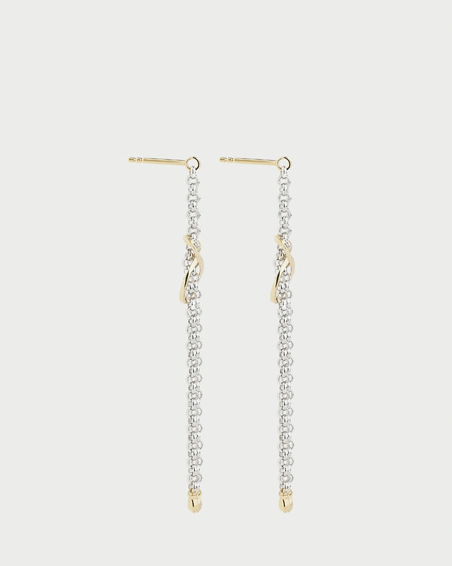 LONG LUNAR ROLO CHAIN EARRINGS