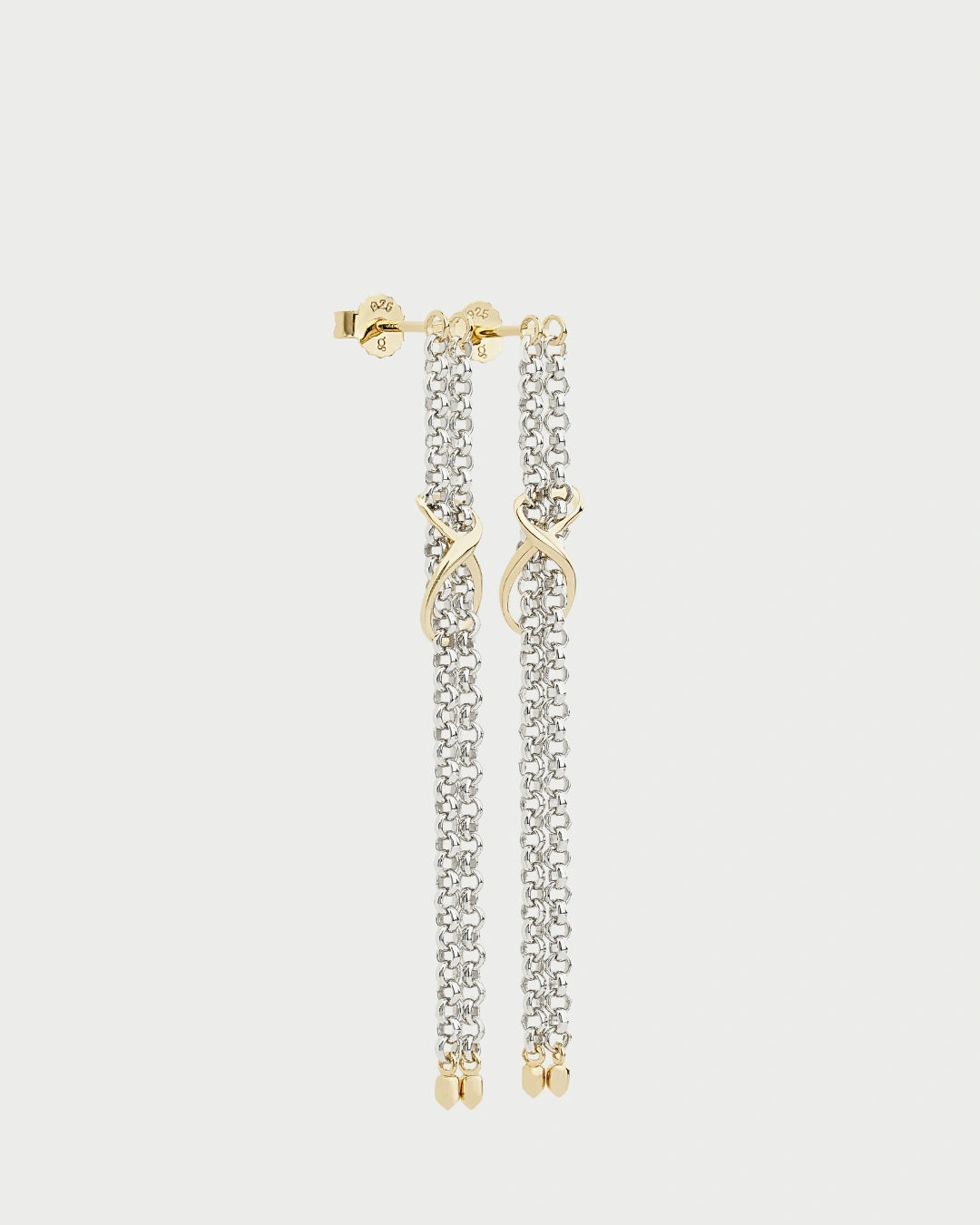 LONG LUNAR ROLO CHAIN EARRINGS