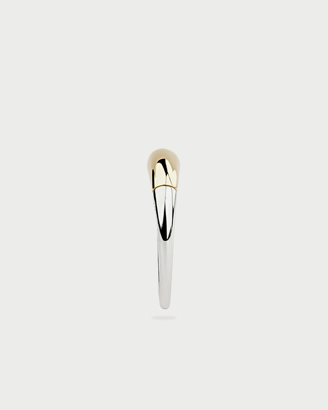 SILVER SLEEK MOON RING