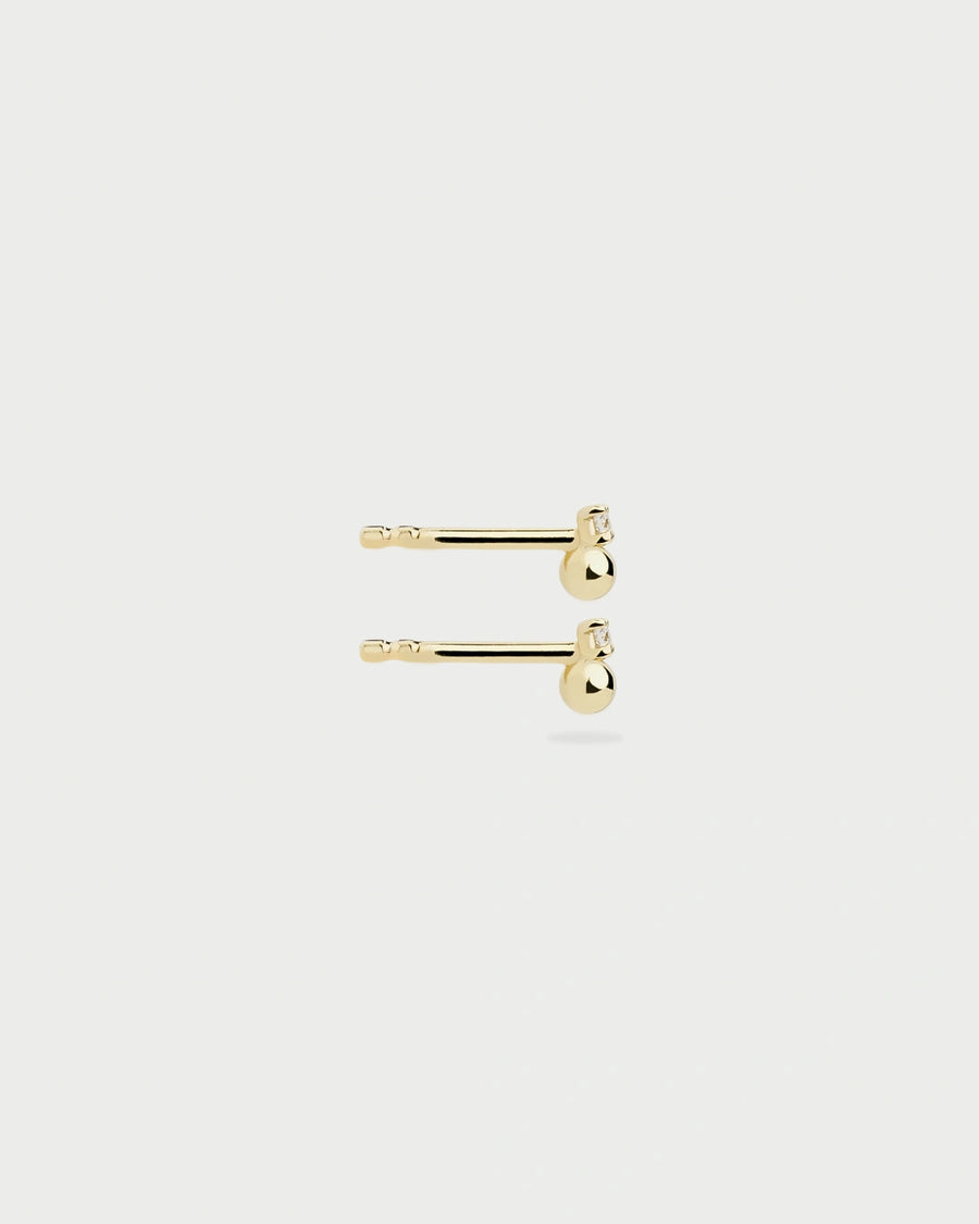 BEADS STUDS EARRINGS GOLD