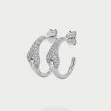 KNOT HOOP EARRING SILVER