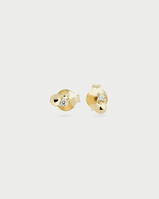 BEADS STUDS EARRINGS GOLD
