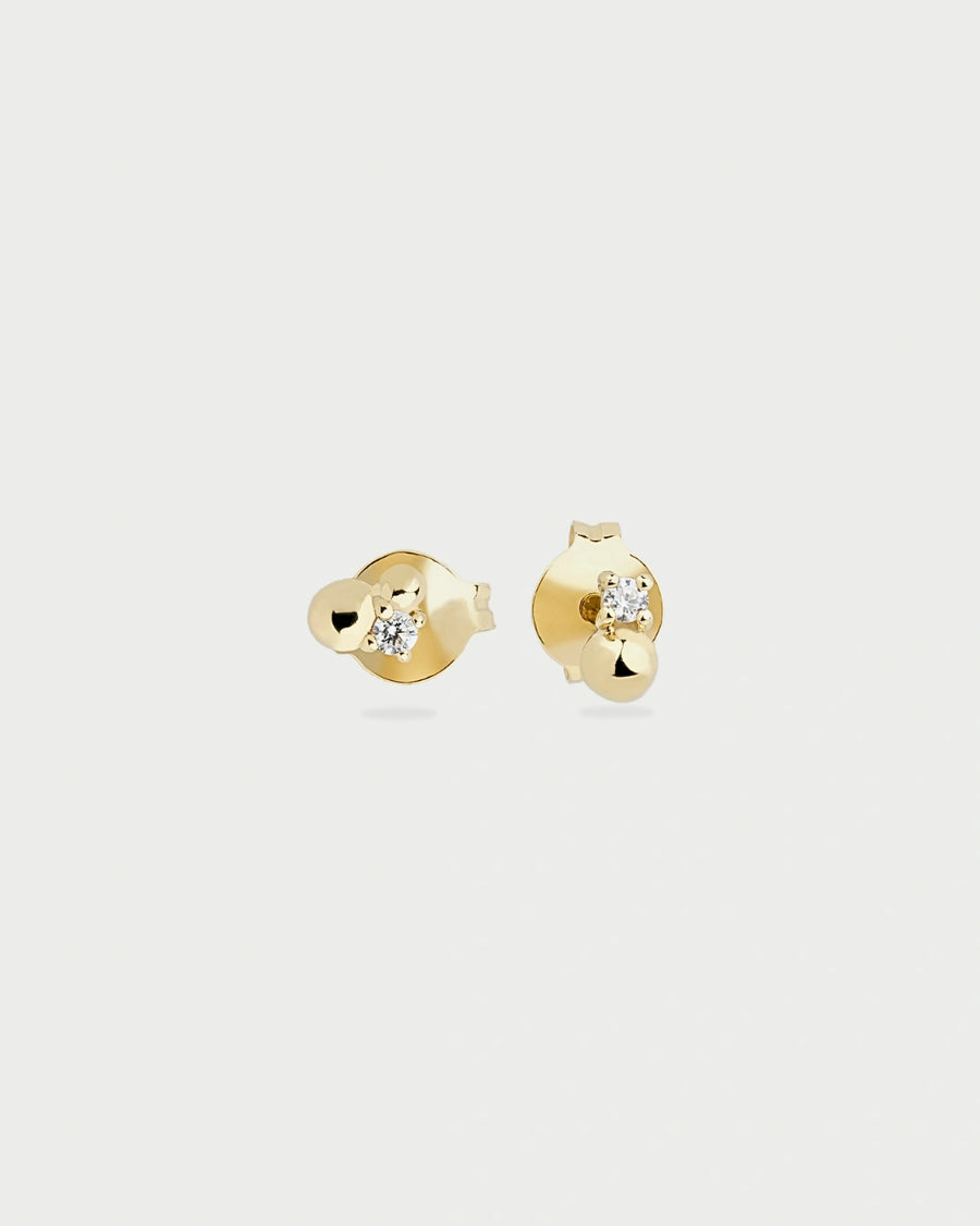 BEADS STUDS EARRINGS GOLD