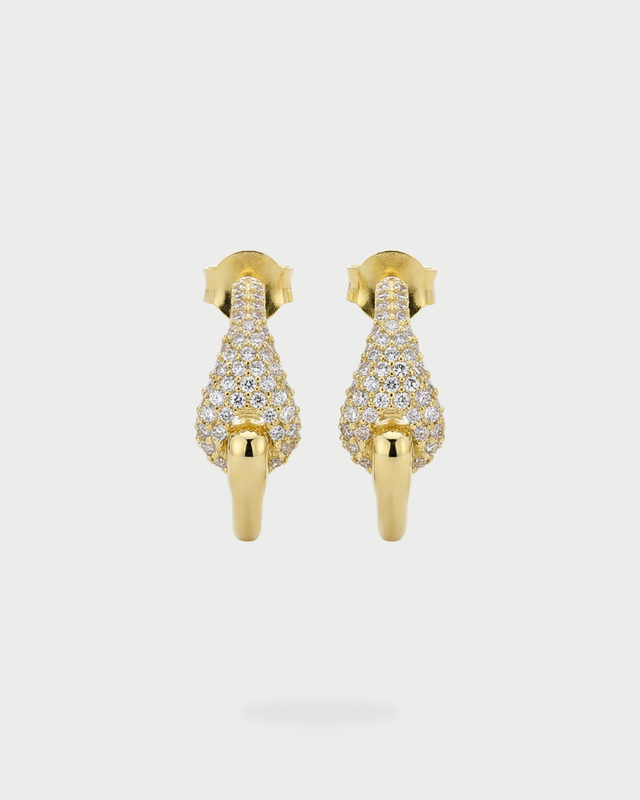 KNOT HOOP EARRING GOLD