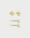 BEADS STUDS EARRINGS GOLD