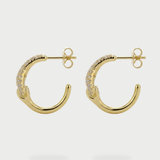 KNOT HOOP EARRING GOLD
