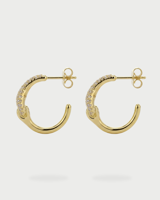 KNOT HOOP EARRING GOLD