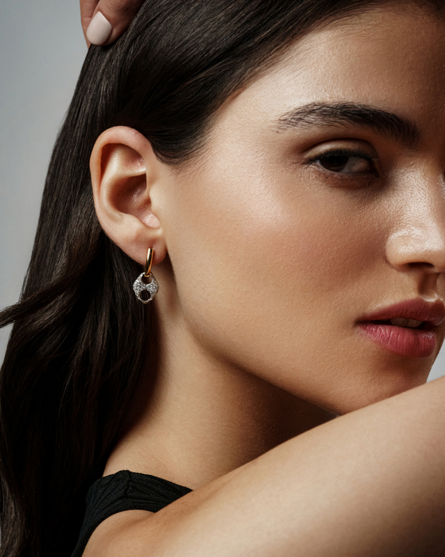 PAVE INFINITY LOOP EARRING