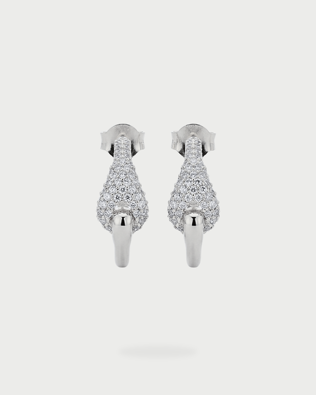 KNOT HOOP EARRING SILVER