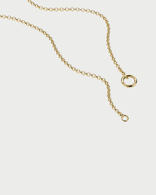 ROLO CHAIN CHARM NECKLACE GOLD