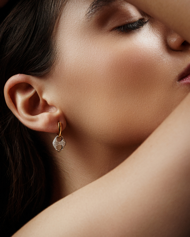 PAVE INFINITY LOOP EARRING